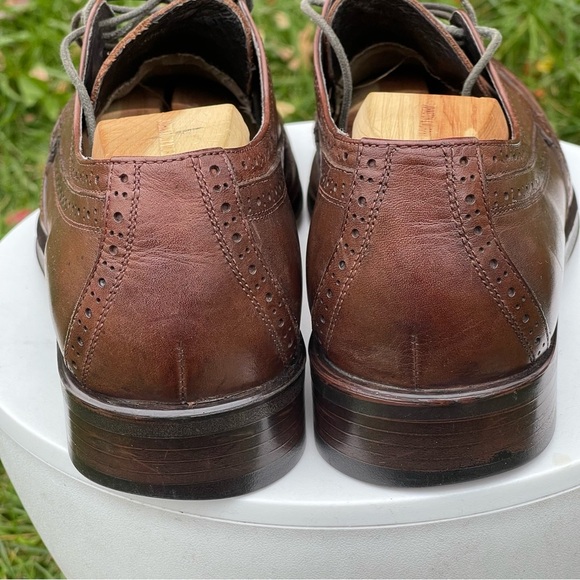 Donald J Pliner Shoes Mens 10 Brown Leather Wingtip Dress Oxfords Lace Up main image 8
